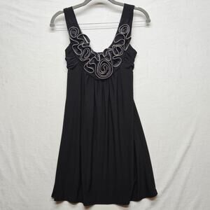 AMERICAN CITY WEAR Dress Women's Size S Black Stretchy Zipper Accent Mini